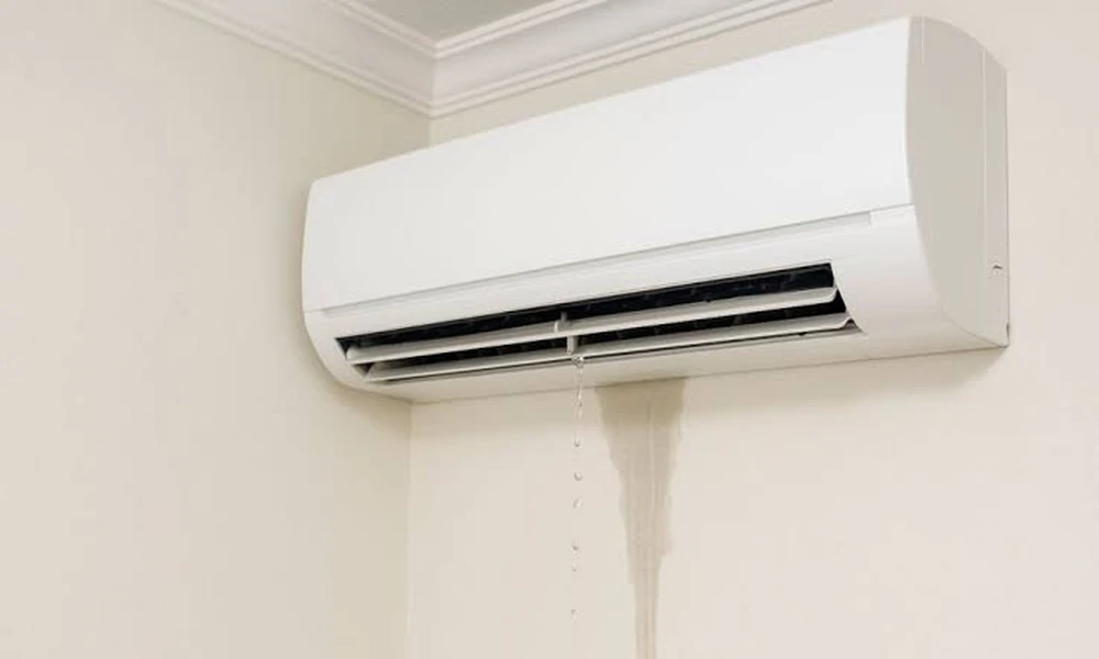 When Is An Indoor AC Water Leak Caused By An Improperly Sloped Drain?